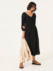 Adele Black Midi Dress