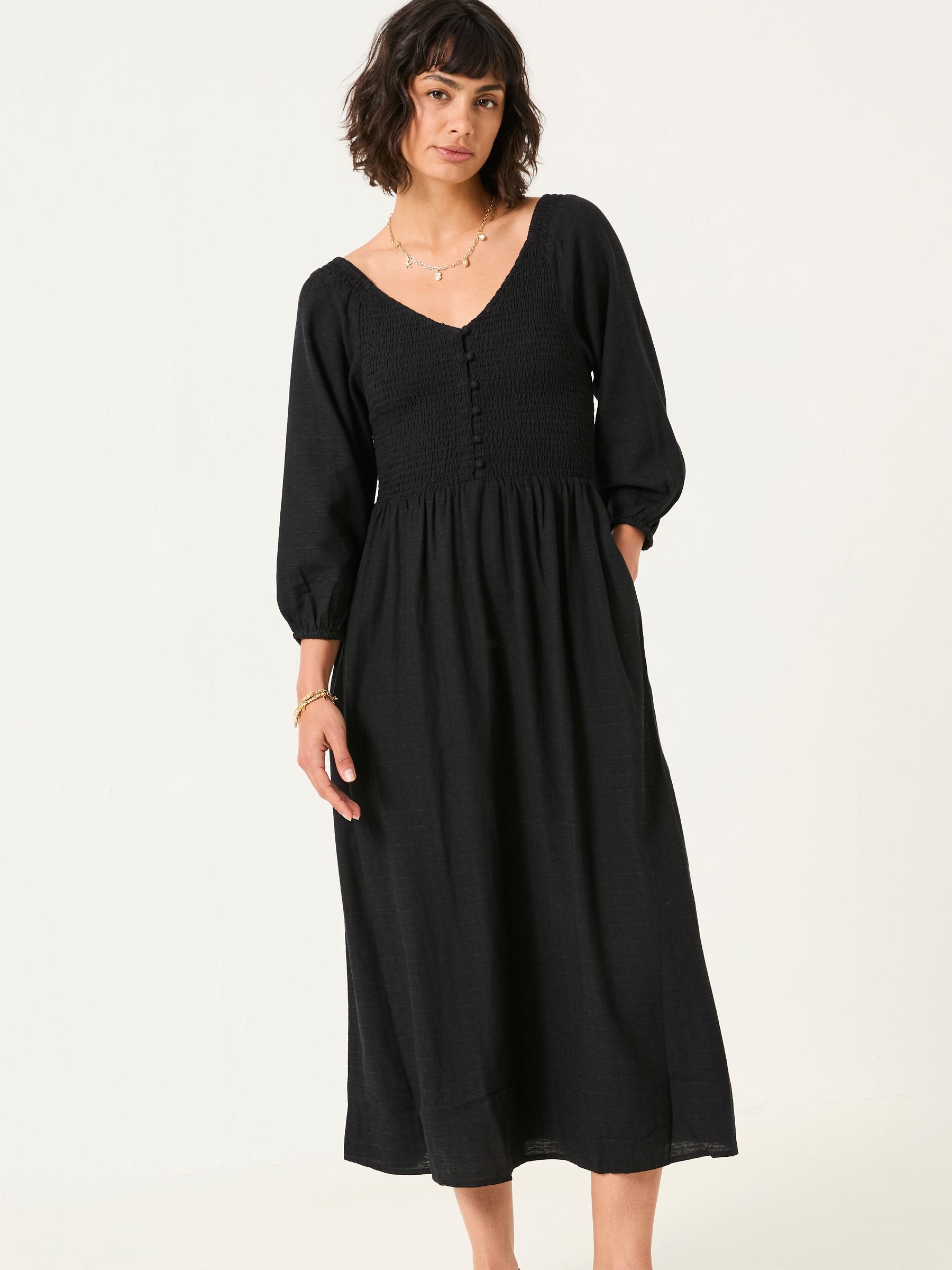 Adele Black Midi Dress