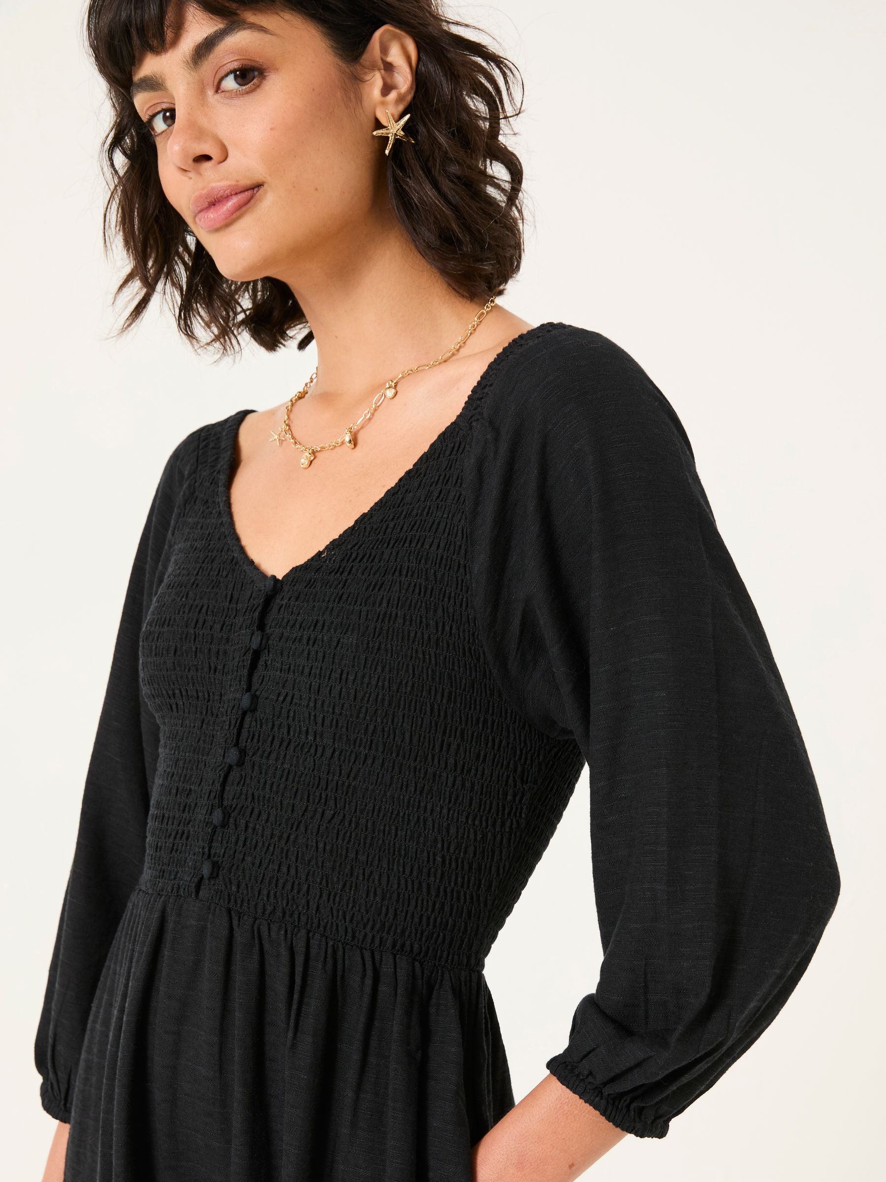 Adele Black Midi Dress