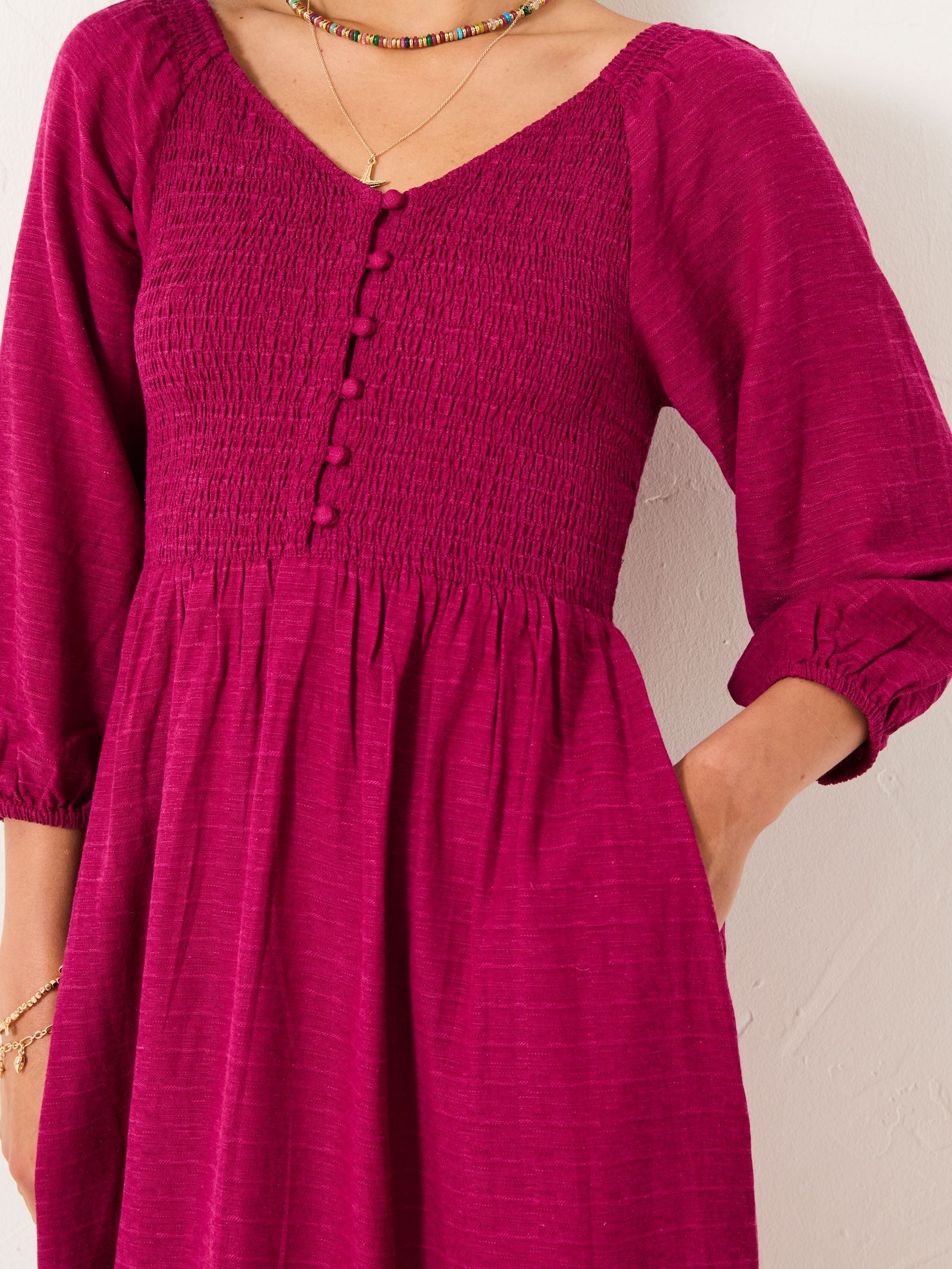Adele Plum Purple Midi Dress