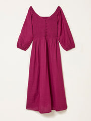 Adele Plum Purple Midi Dress