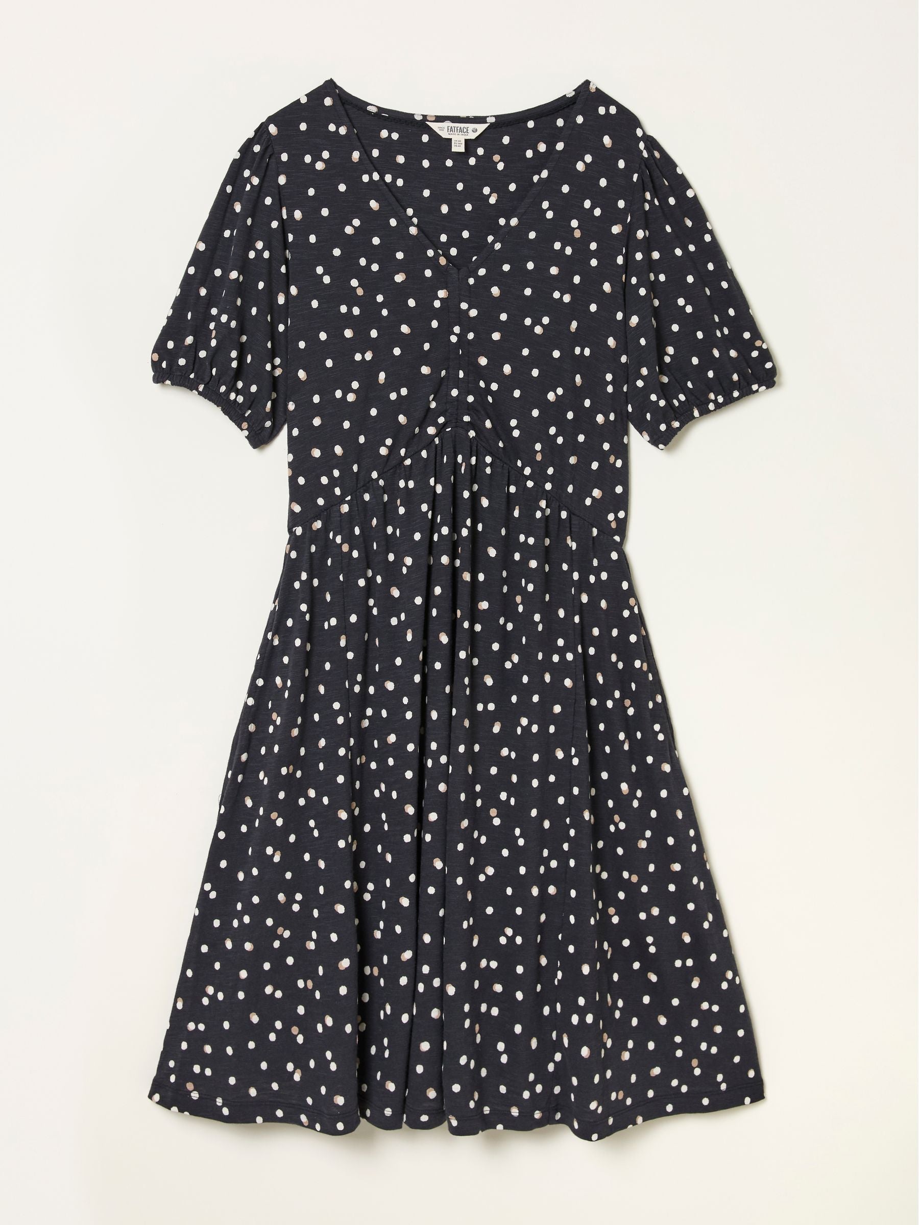 Nell Black Polka Dot Regular Jersey Dress