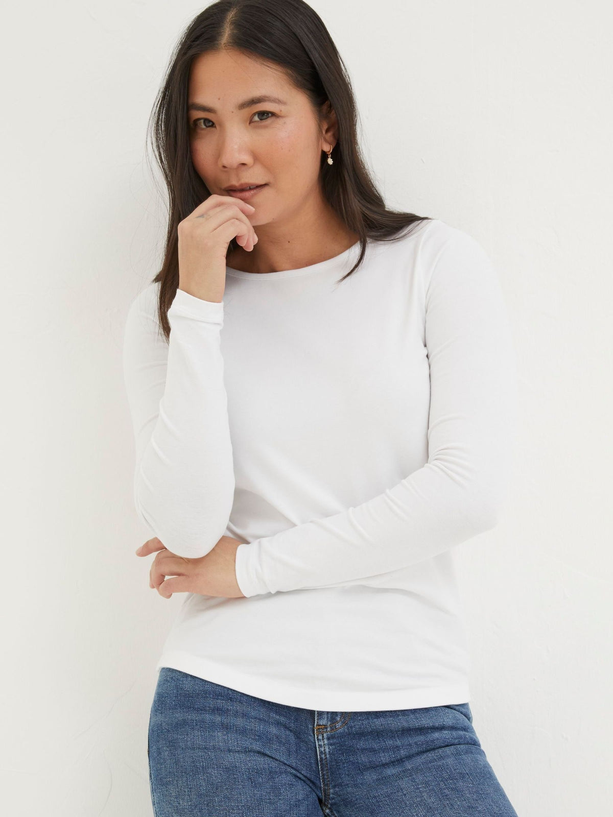 Bree White Long Sleeve T-Shirt