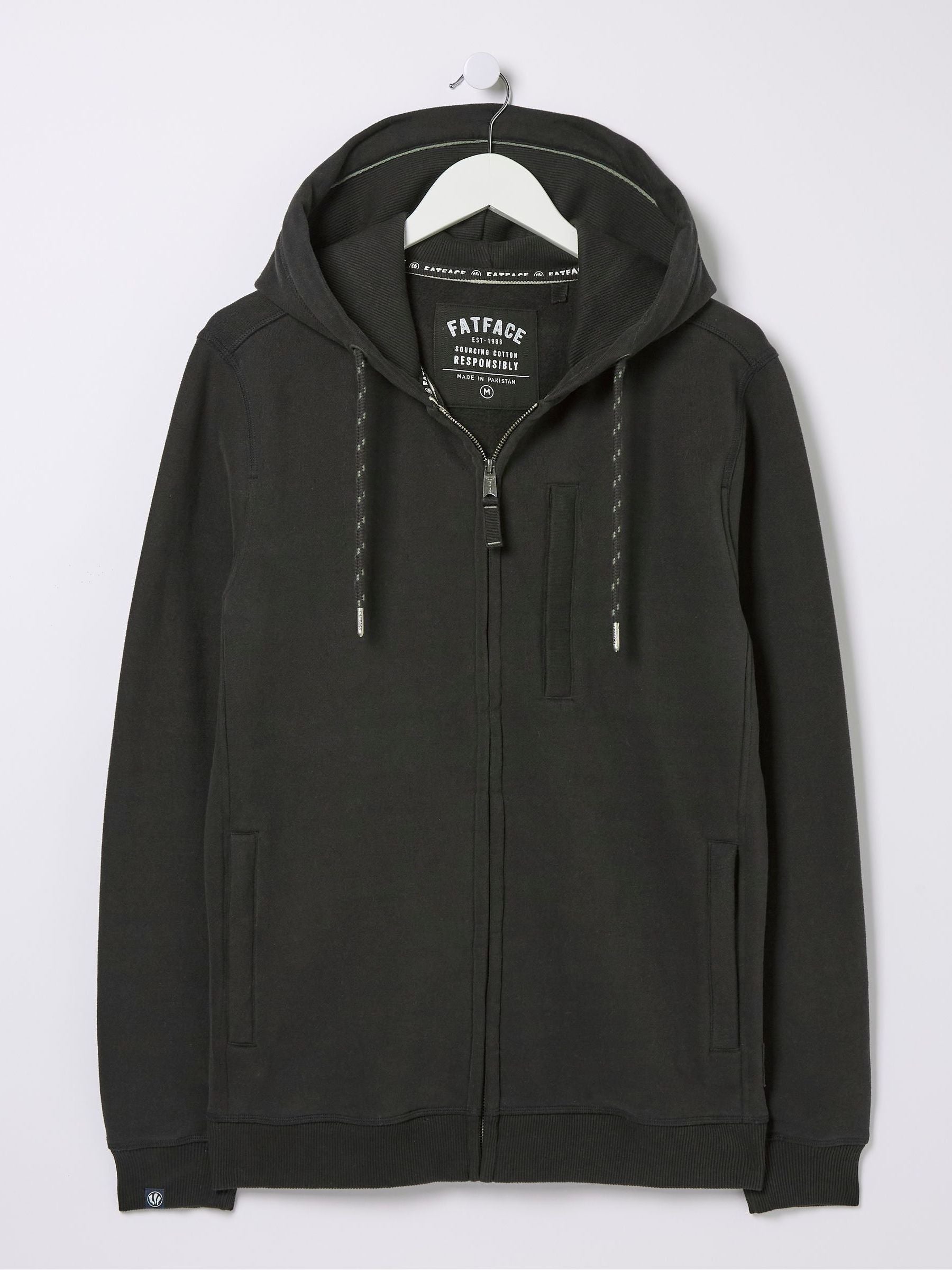 Brooke Black Zip Through Hoodie