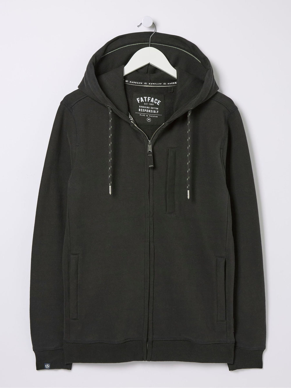 Brooke Black Zip Through Hoodie
