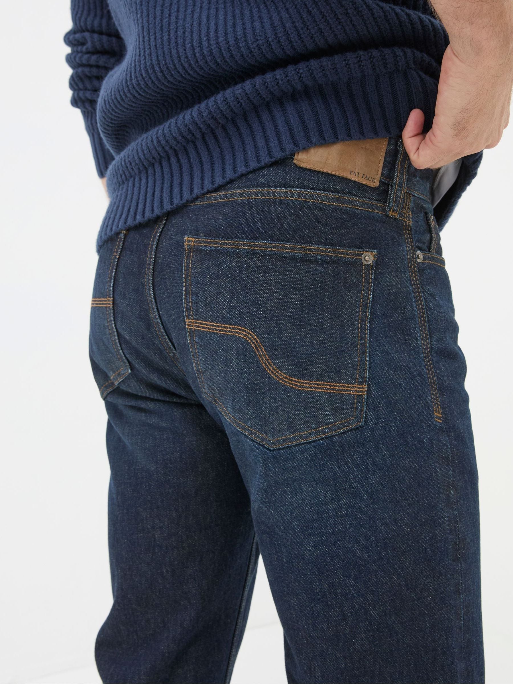 Dark Vintage Blue Straight Fit Jeans
