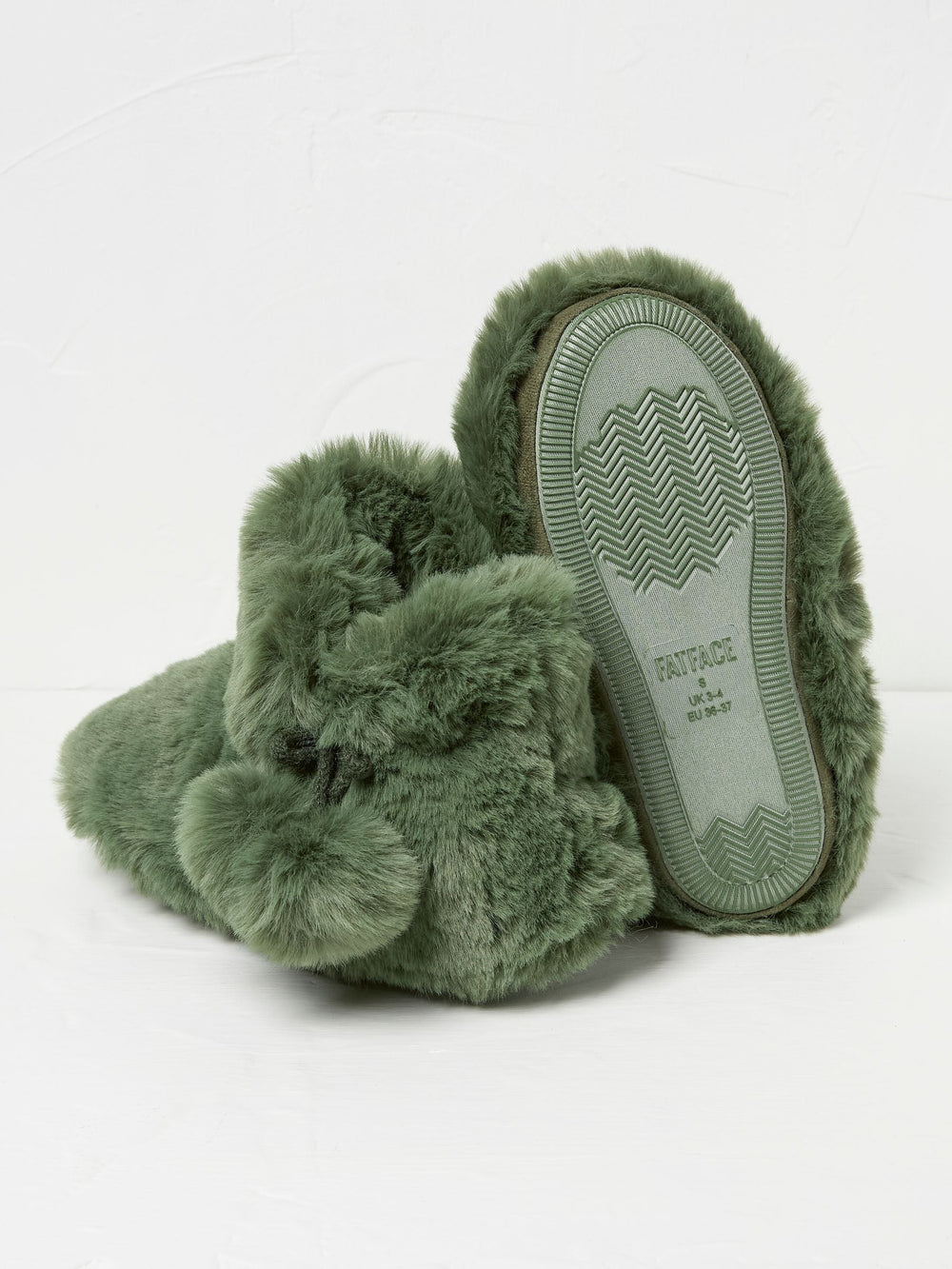 Farah Khaki Green Faux Fur Boots