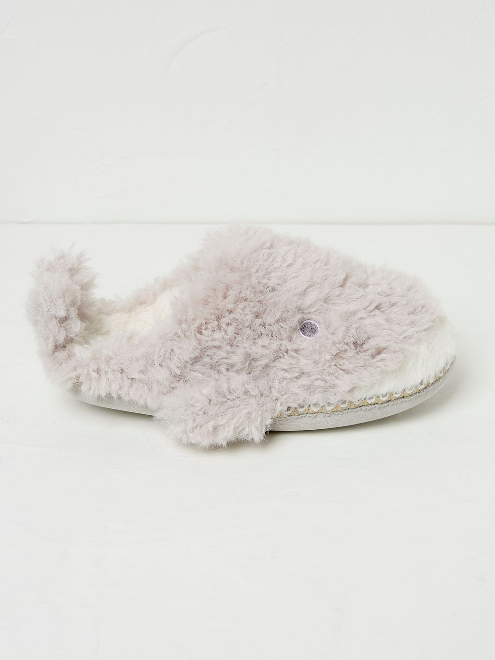 Wynn Whale Light Grey Slippers