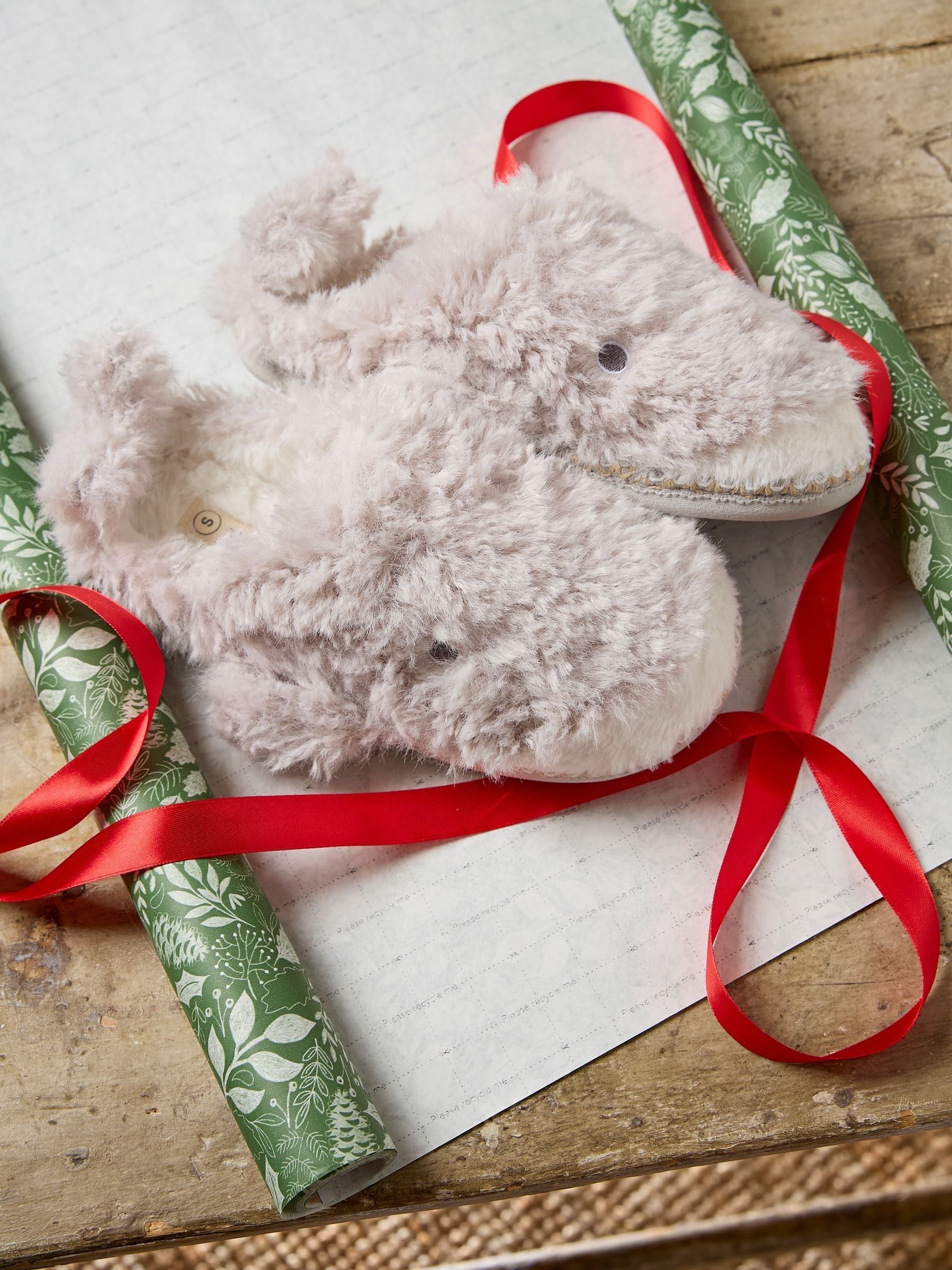 Wynn Whale Light Grey Slippers