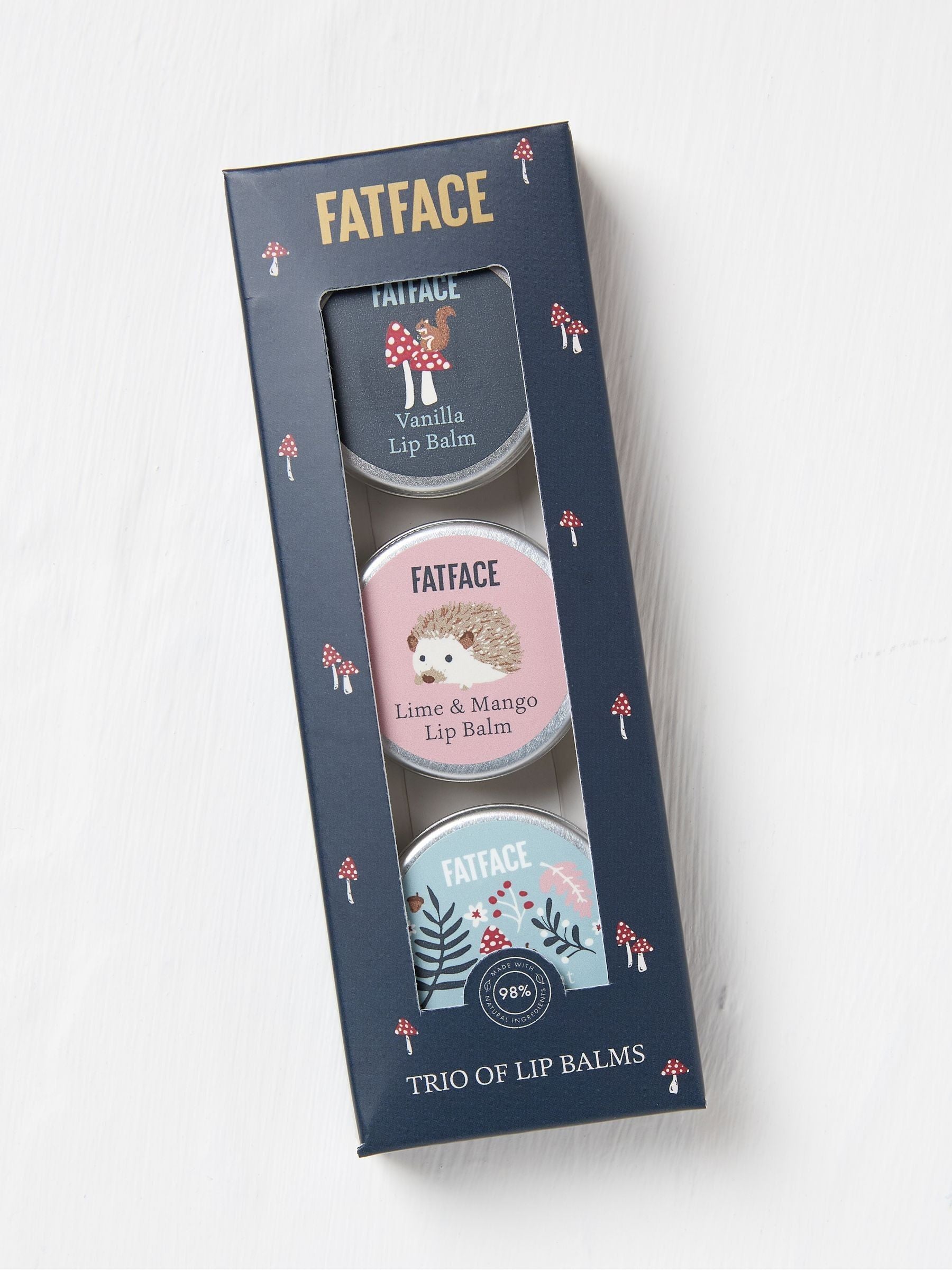 Multicolour Woodland Lip Balm Trio