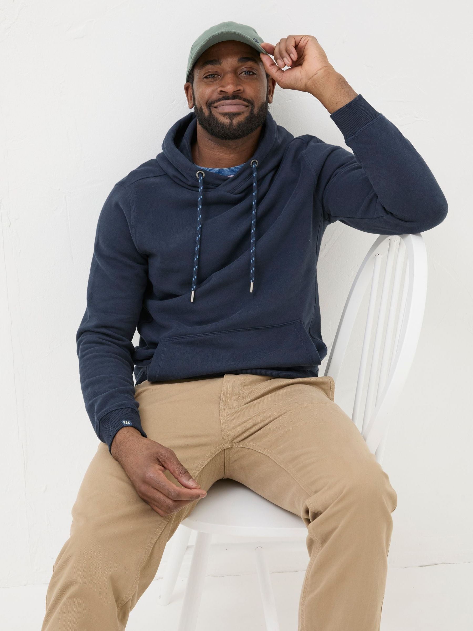 Brooke Navy Blue Overhead Hoodie