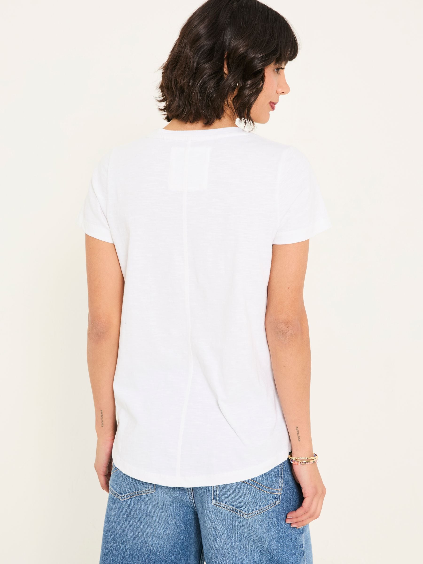 Natalie Navy/White 2 Pack Plain T Shirt