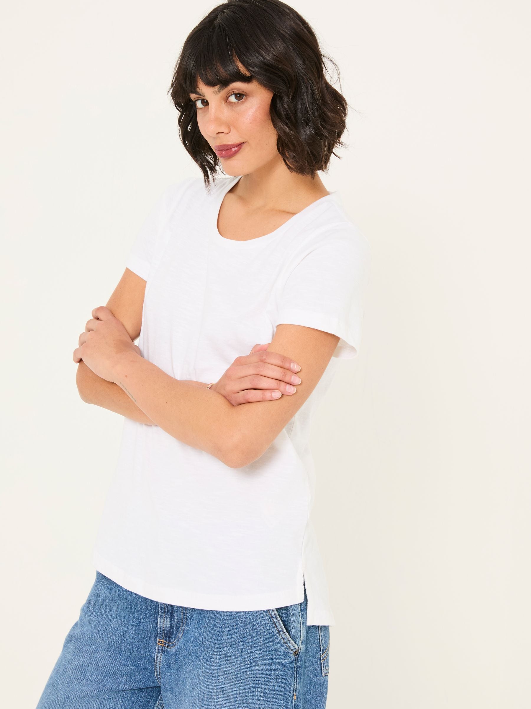 Natalie Navy/White 2 Pack Plain T Shirt