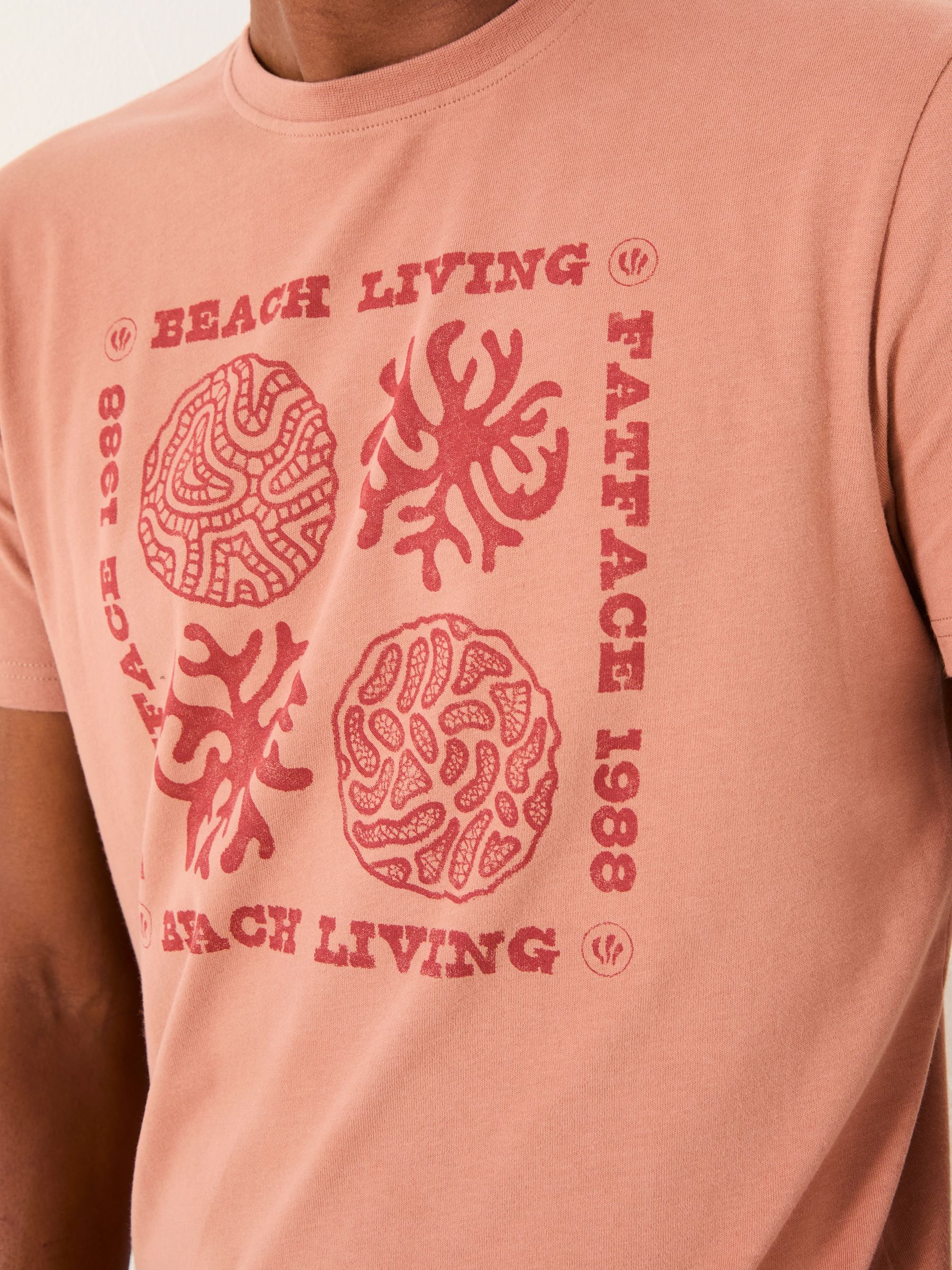 Rust Brown Coral Graphic Tshirt