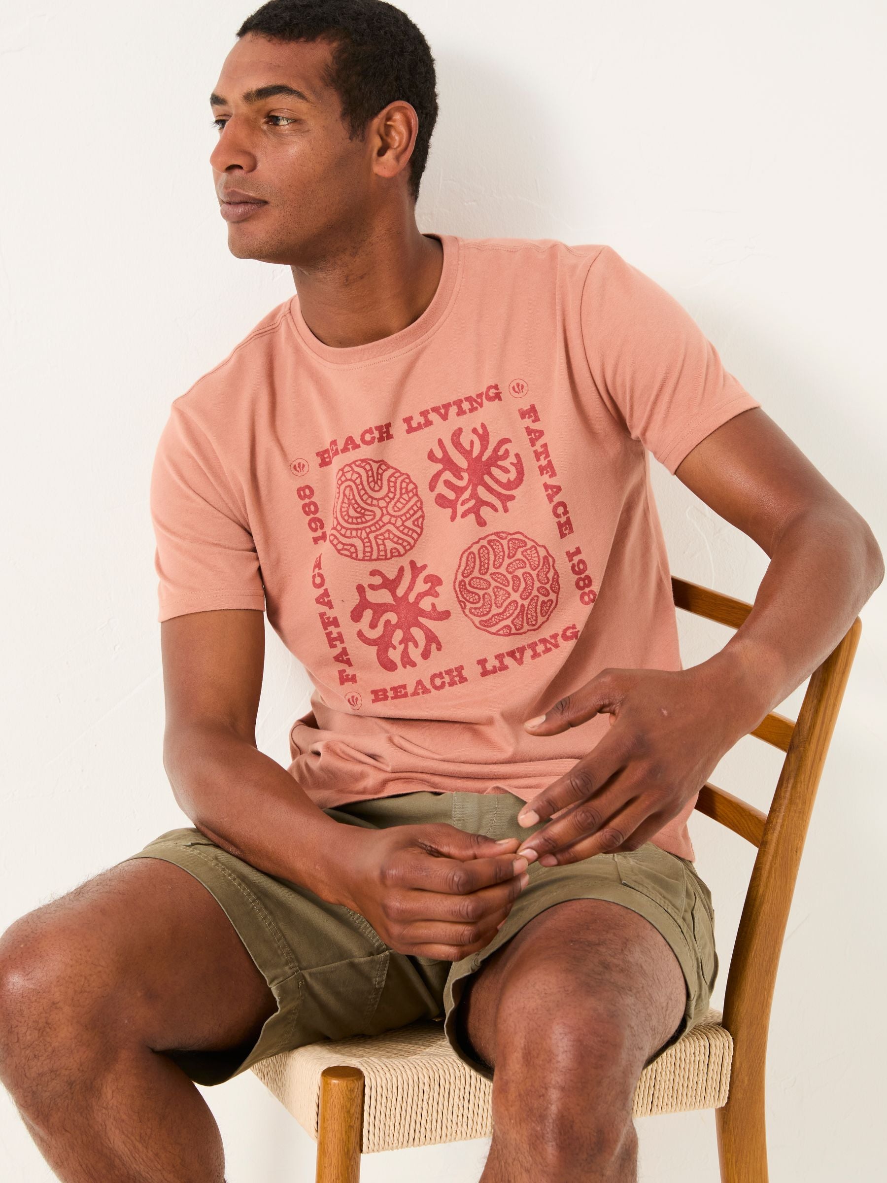 Rust Brown Coral Graphic Tshirt