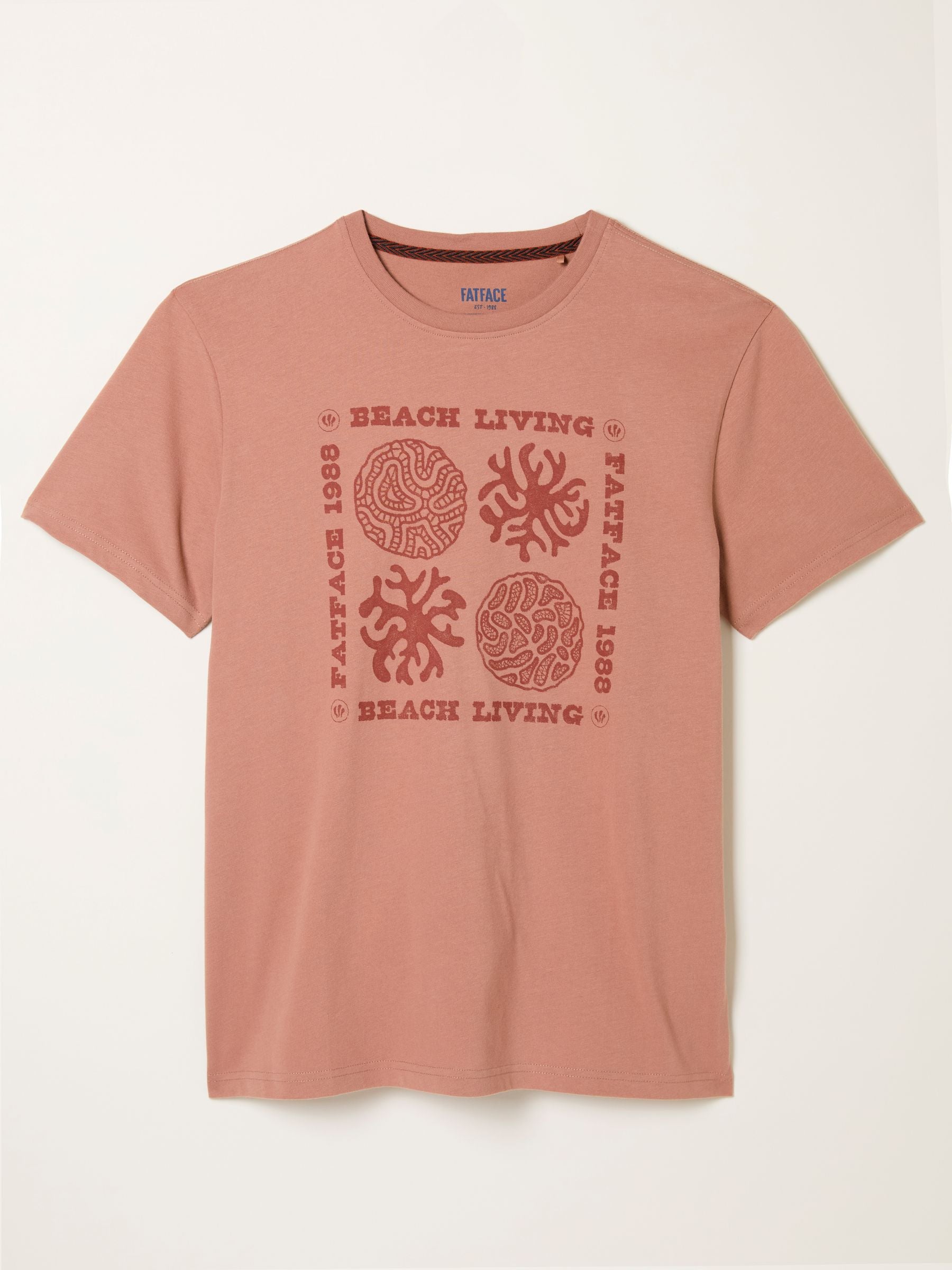 Rust Brown Coral Graphic Tshirt