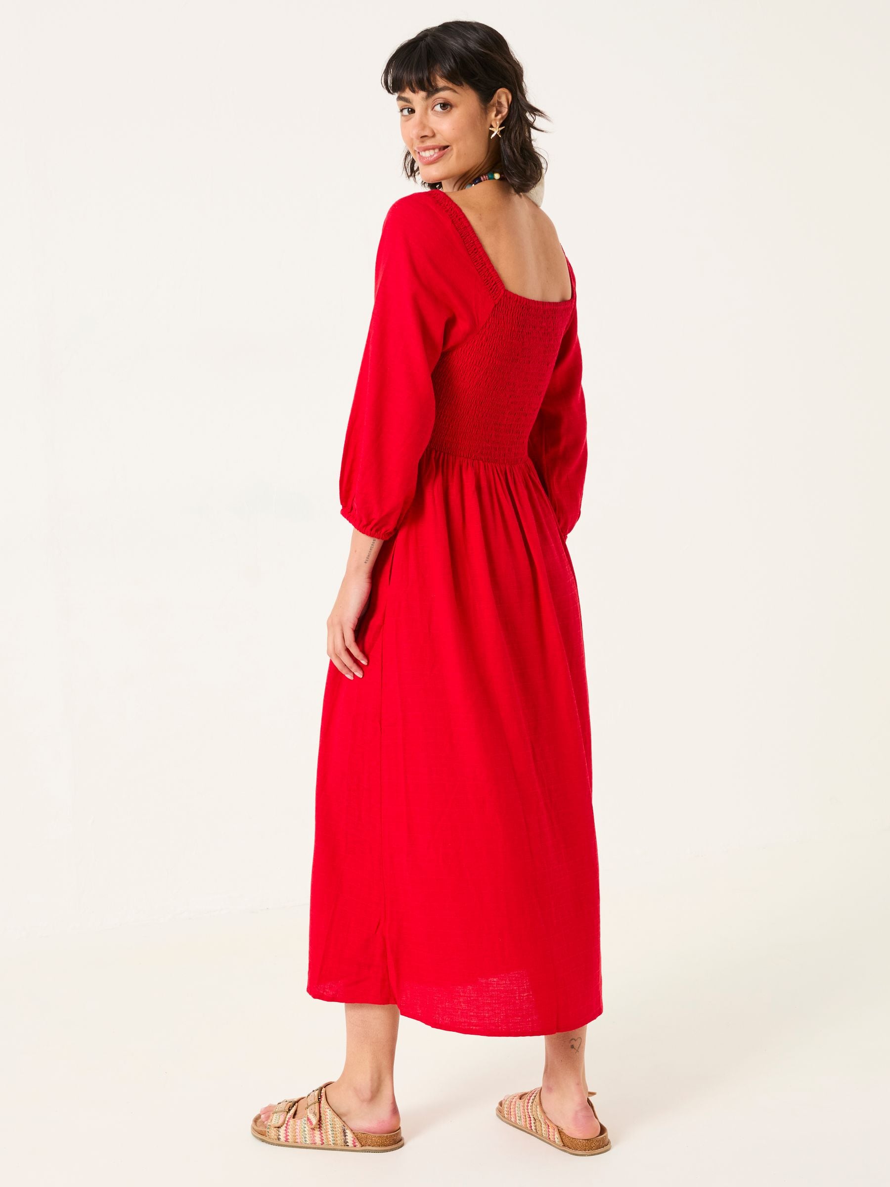 Adele Red Midi Dress